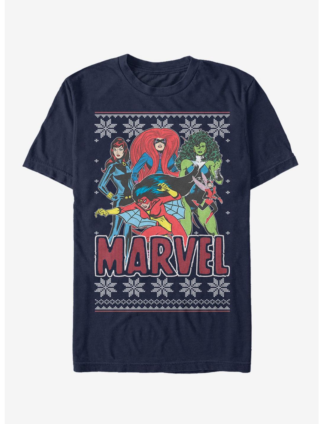 Marvel Spider-Man Sweater Heroines T-Shirt, NAVY, hi-res