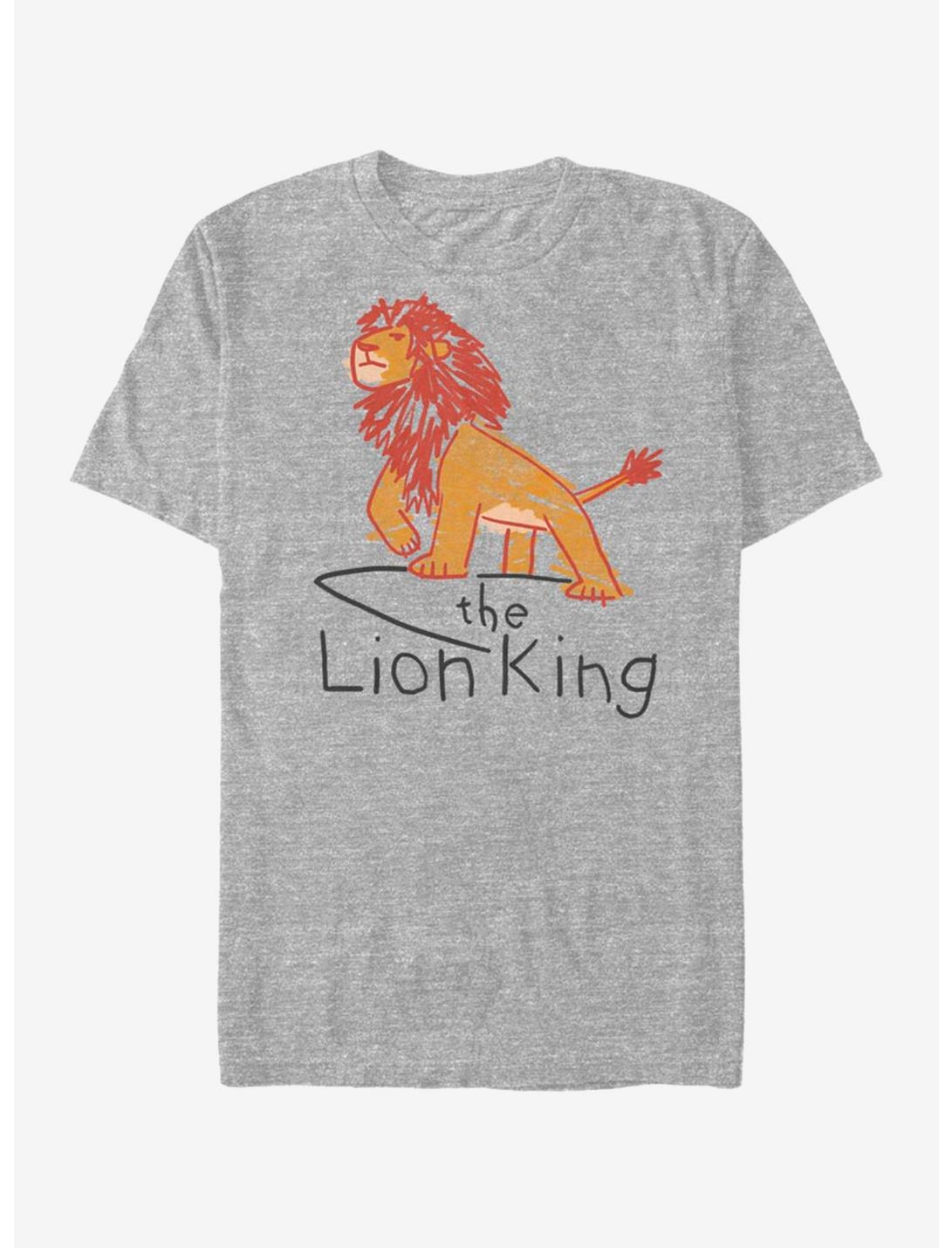 Disney The Lion King Scribble King T-Shirt, ATH HTR, hi-res