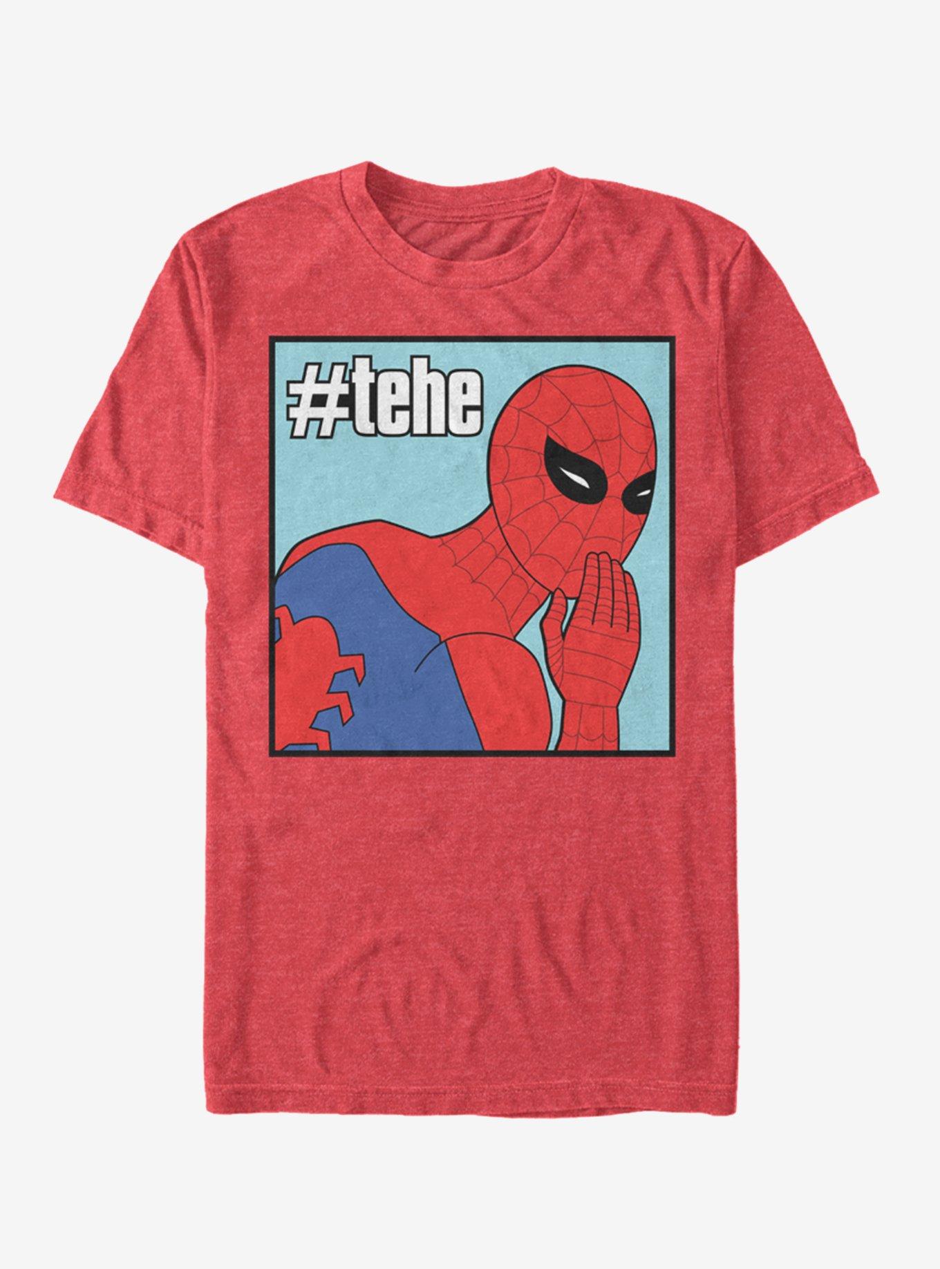 Marvel Spider-Man Tee Hee T-Shirt, RED HTR, hi-res