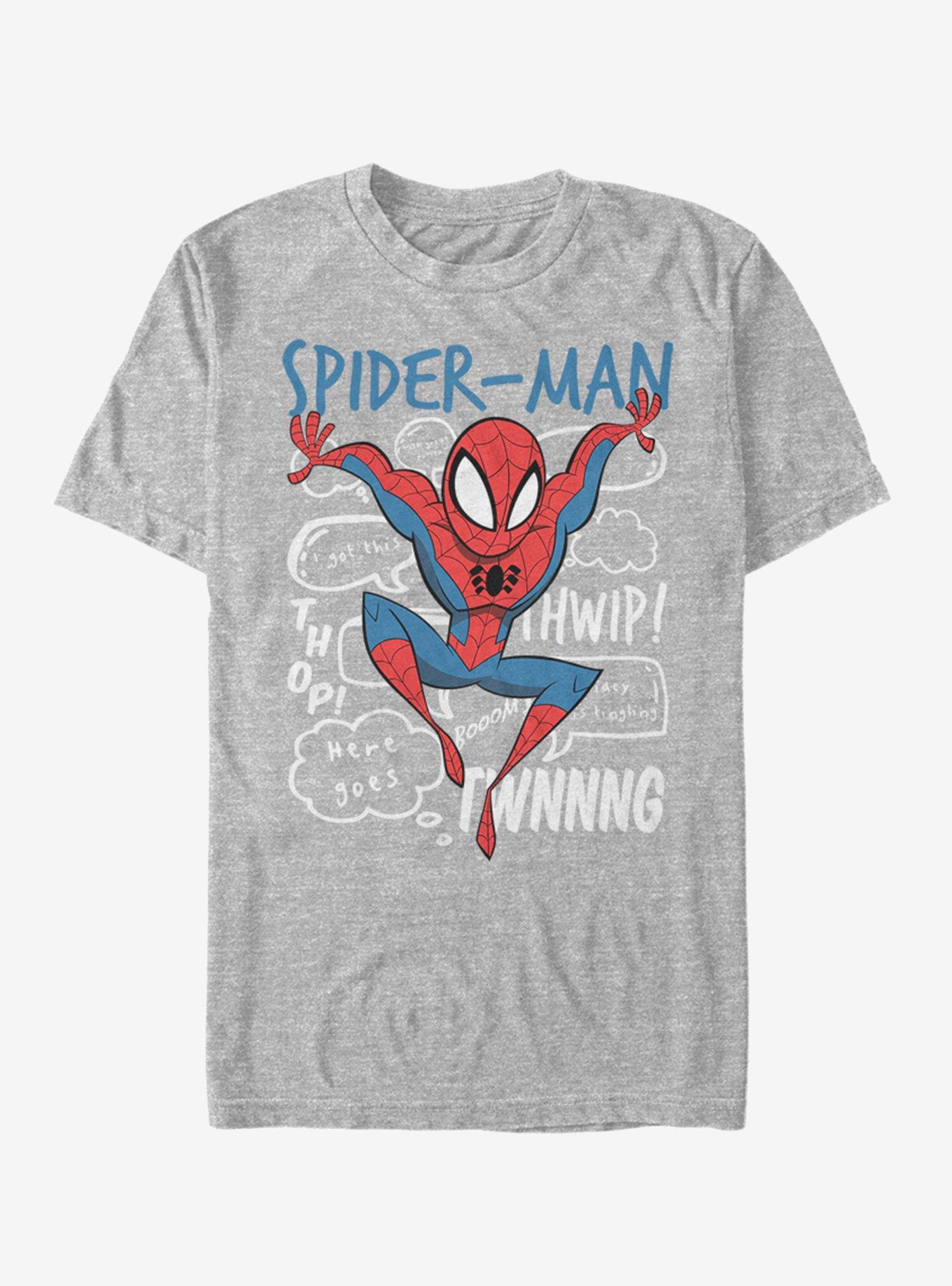 Marvel Spider-Man Spidey Doodle Thoughts T-Shirt, , hi-res