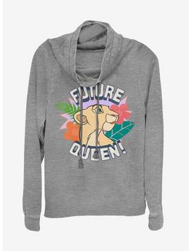 Plus Size Disney The Lion King FUTURE QUEEN Cowl Neck Long-Sleeve Girls Top, , hi-res