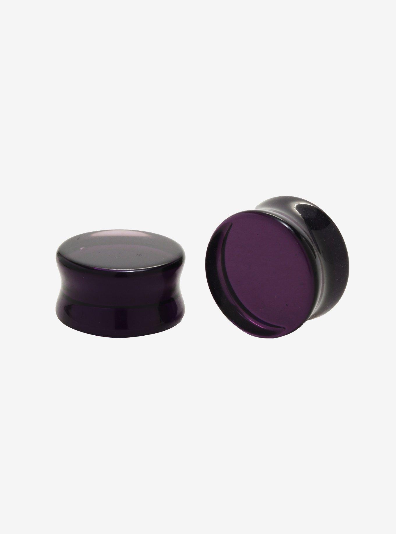 Glass Purple Plug 2 Pack, PURPLE, hi-res