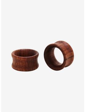 Plus Size Rosewood Tunnel Plug 2 Pack, , hi-res