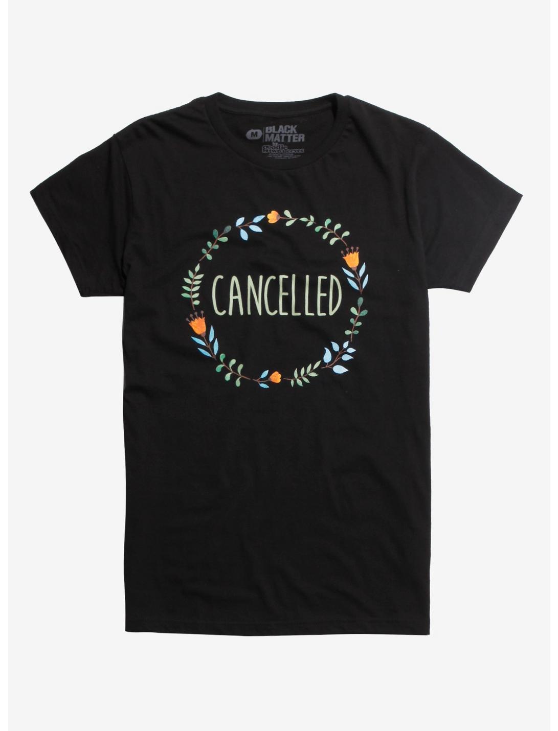 Cancelled Floral T-Shirt, BLACK, hi-res