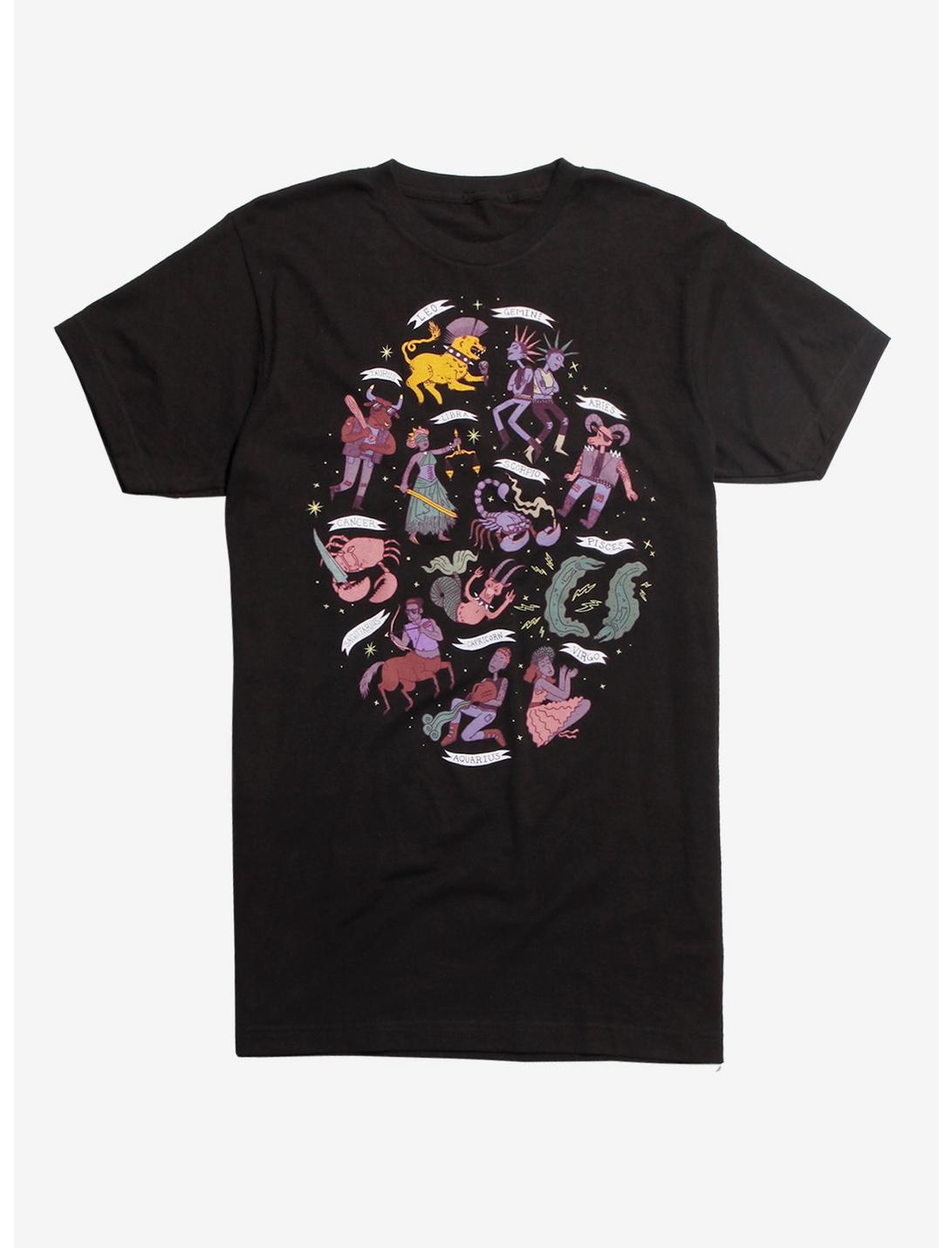 Punk Zodiac T-Shirt, BLACK, hi-res