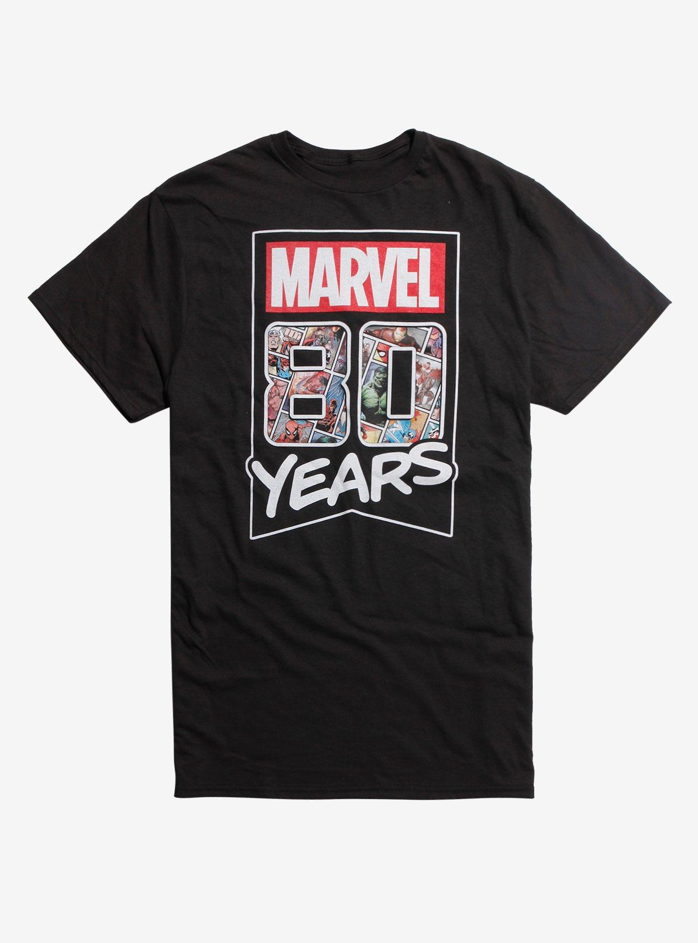 Marvel 80 Years Logo T-Shirt, MULTI, hi-res
