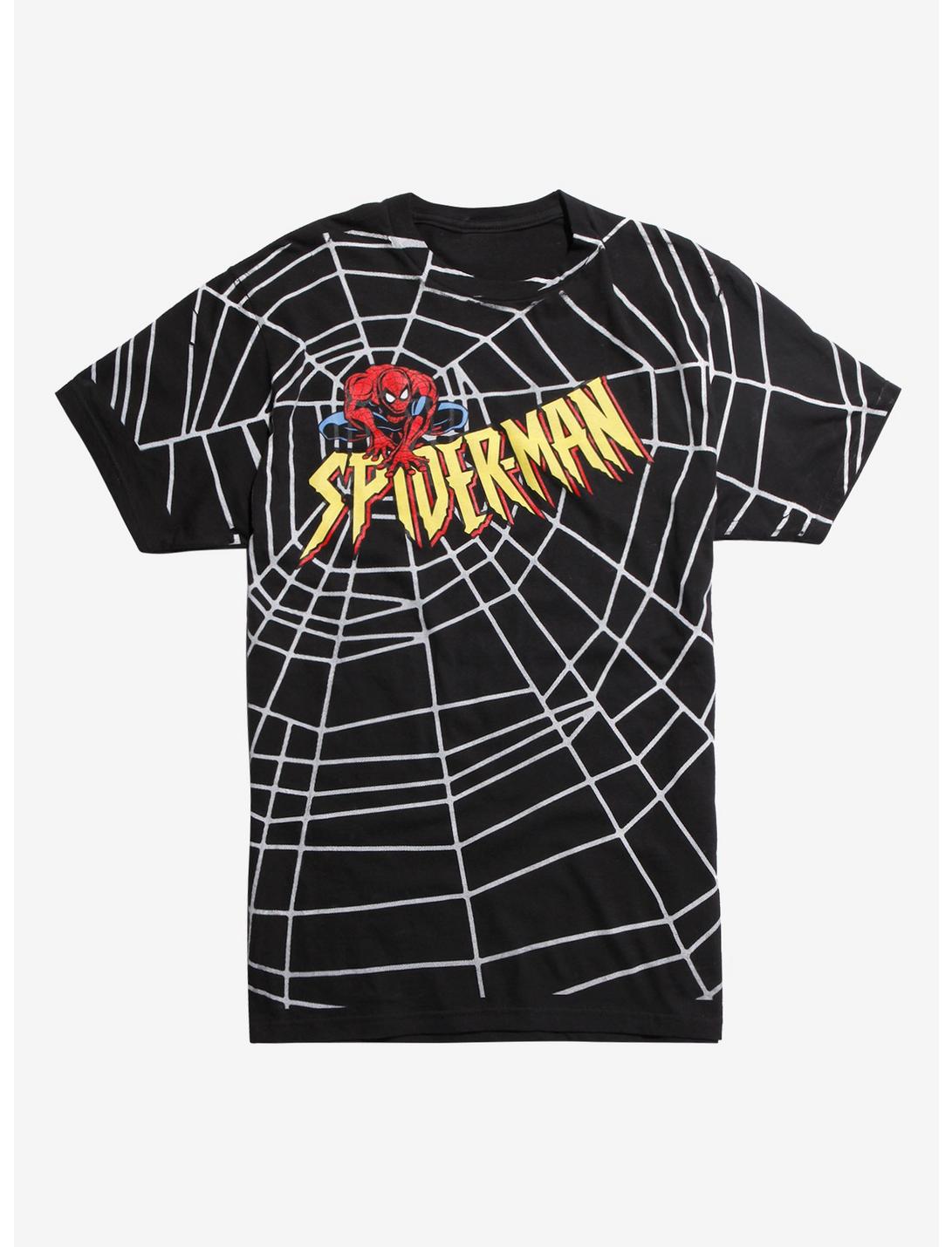 Marvel Spider-Man Retro Web T-Shirt, WHITE, hi-res