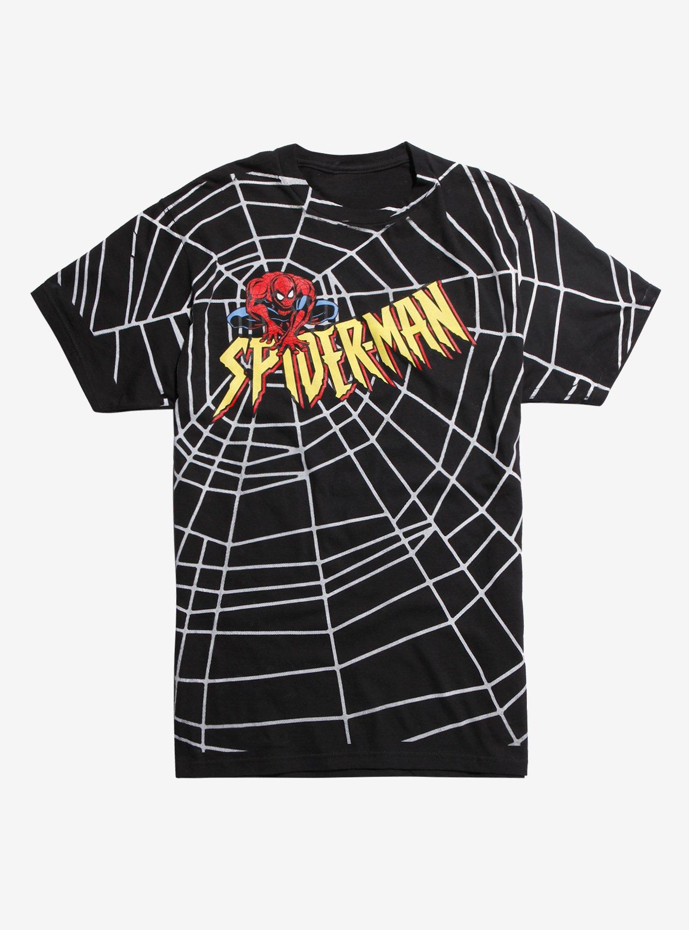 Marvel Spider-Man Retro Web T-Shirt, WHITE, hi-res