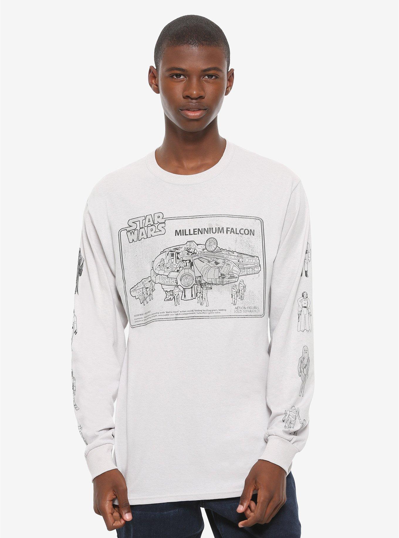 Star Wars Millennium Falcon Toy Set Long-Sleeve T-Shirt, BLACK, hi-res