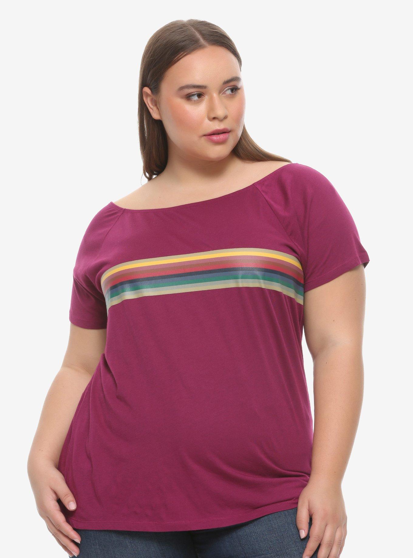 Her Universe Doctor Who Thirteenth Doctor Burgundy T-Shirt Plus Size, MULTI, hi-res