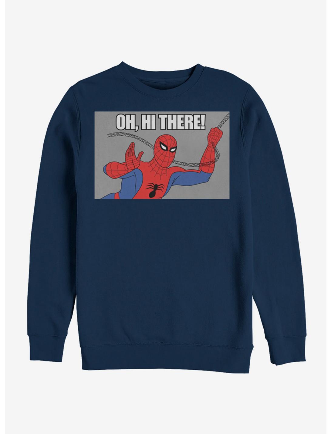 Marvel Spider-Man Oh Hi There Sweatshirt, NAVY, hi-res