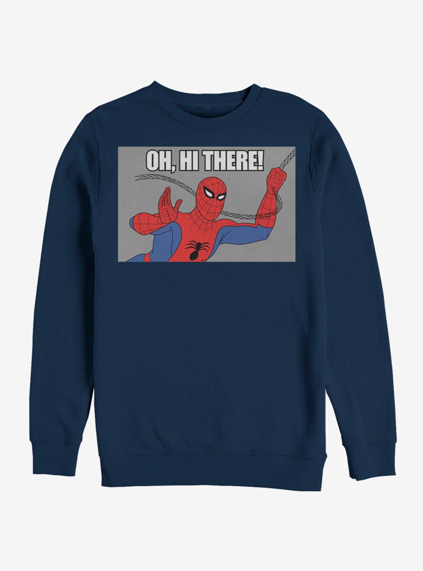 Marvel Spider-Man Oh Hi There Sweatshirt, NAVY, hi-res