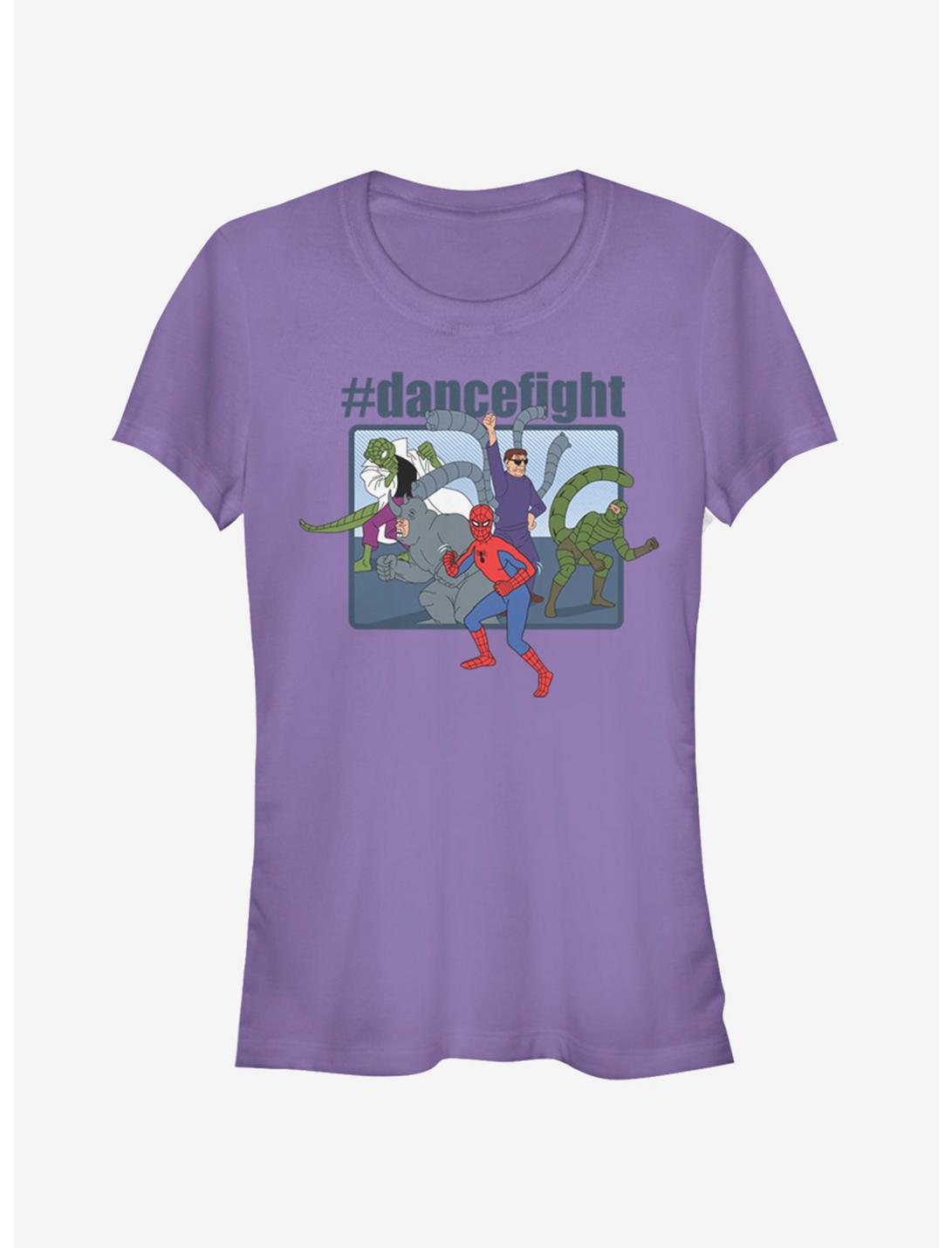 Marvel Spider-Man Dance Fight Girls T-Shirt, PURPLE, hi-res
