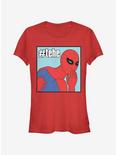 Marvel Spider-Man Tee Hee Girls T-Shirt, RED, hi-res