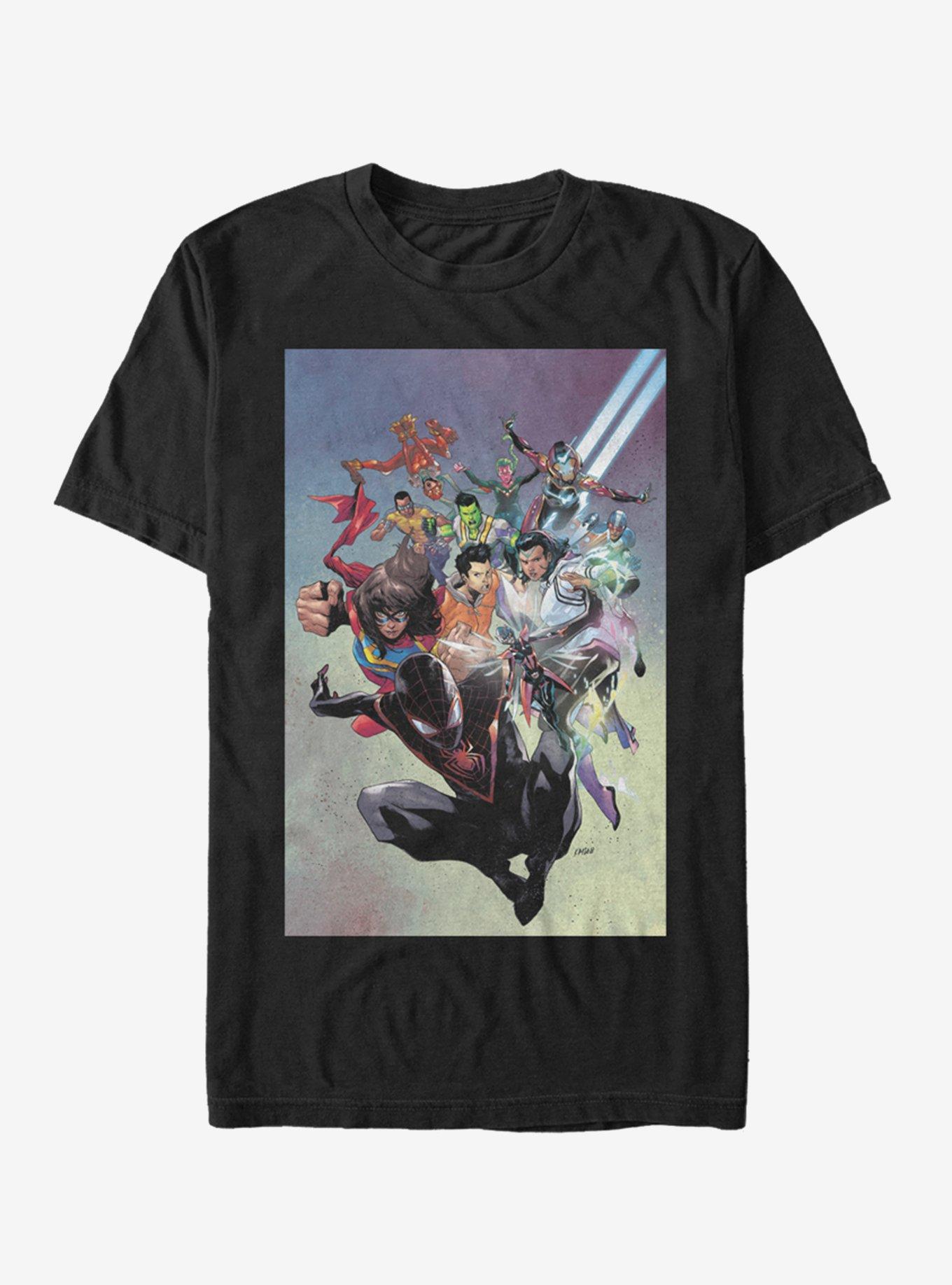 Marvel Spider-Man Spider Gang Jan.19 T-Shirt, BLACK, hi-res