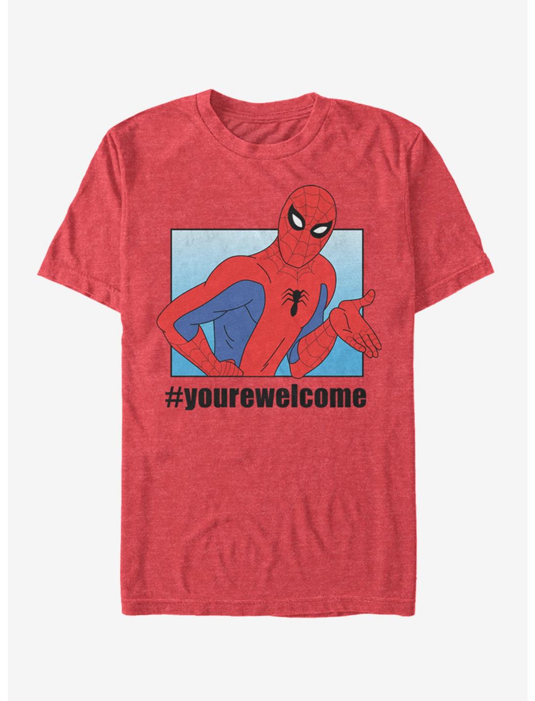 Marvel Spider-Man #yourewelcome T-Shirt, RED HTR, hi-res