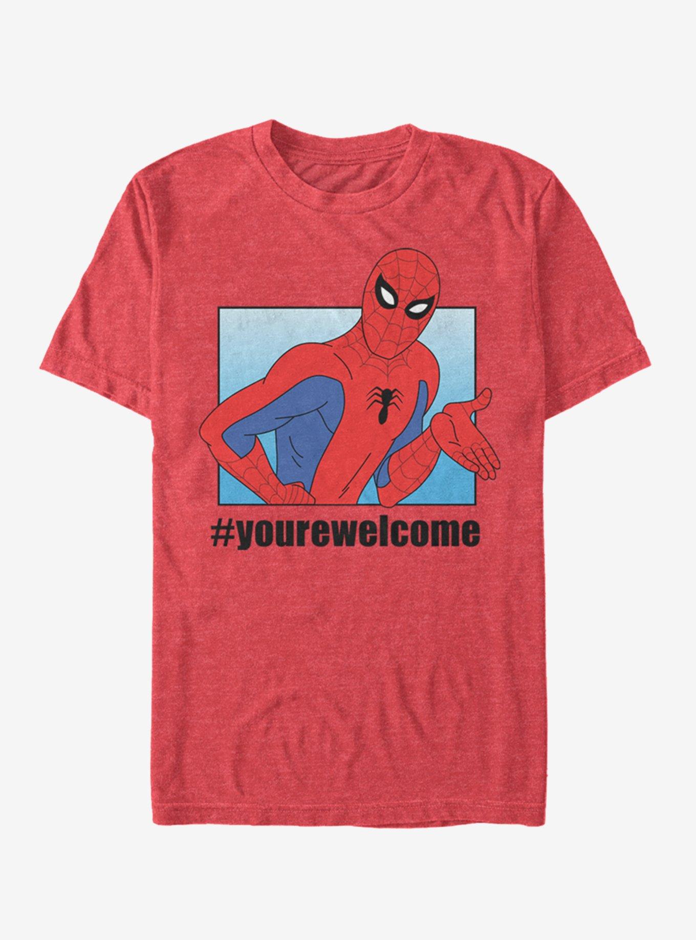 Marvel Spider-Man #yourewelcome T-Shirt, RED HTR, hi-res