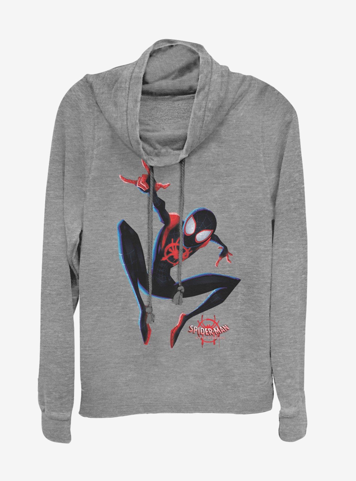 Marvel Spider-Man Big Miles Cowl Neck Long-Sleeve Girls Top