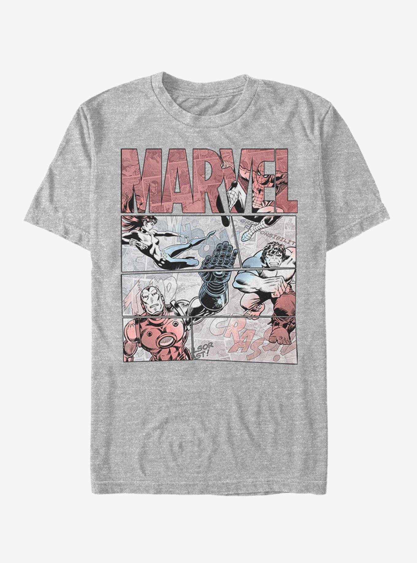 Marvel Hero Panels T-Shirt, ATH HTR, hi-res