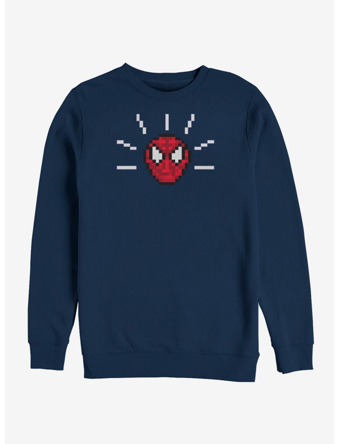 Marvel Spider-Man Pixel Spidey Sense Sweatshirt, NAVY, hi-res