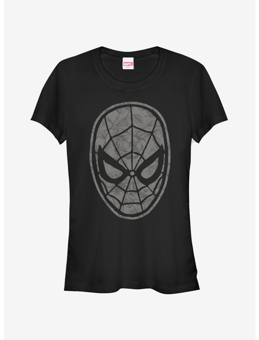 Marvel Spider-Man Dark Floral Spidey Girls T-Shirt, BLACK, hi-res