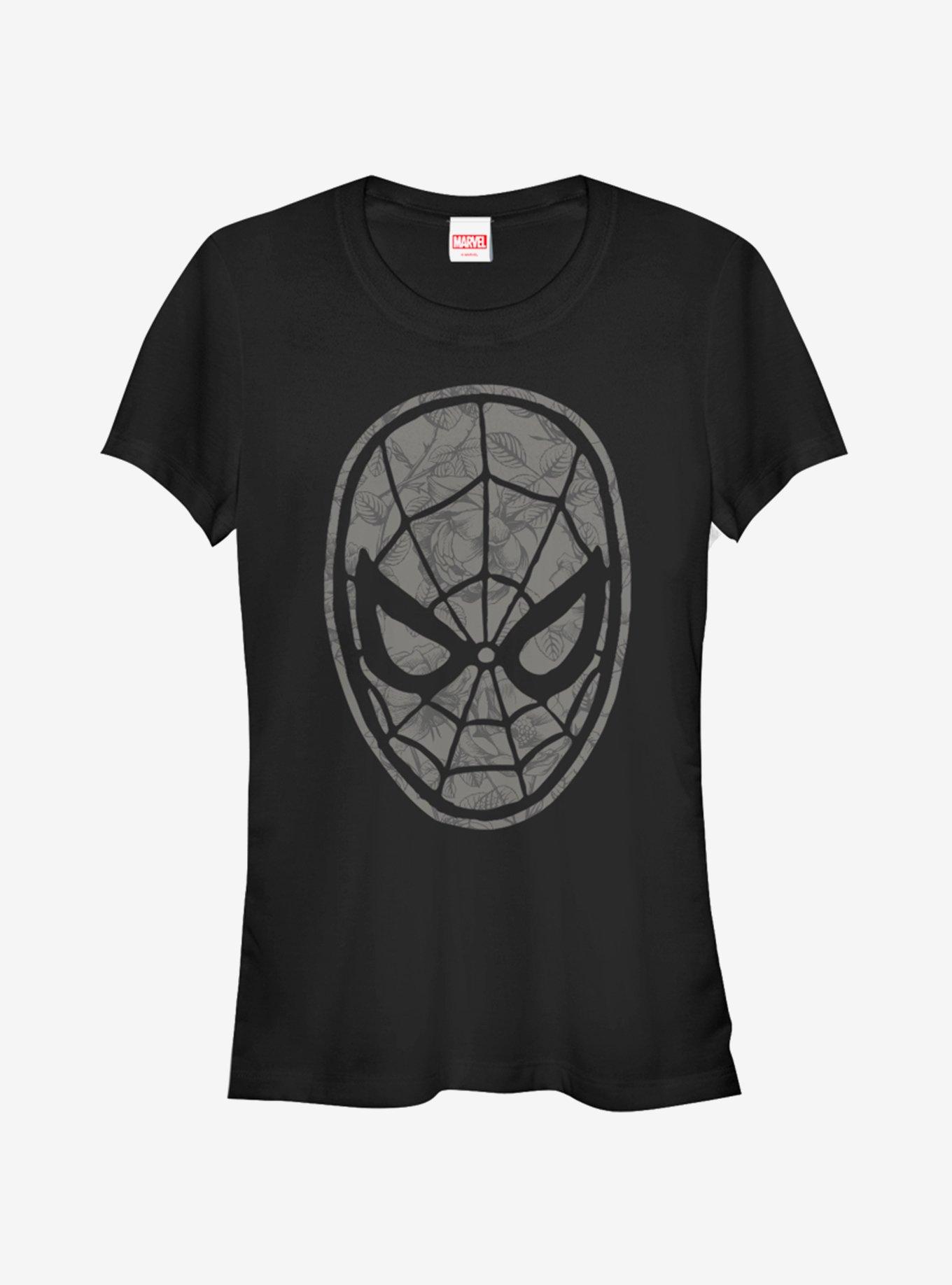 Marvel Spider-Man Dark Floral Spidey Girls T-Shirt, BLACK, hi-res