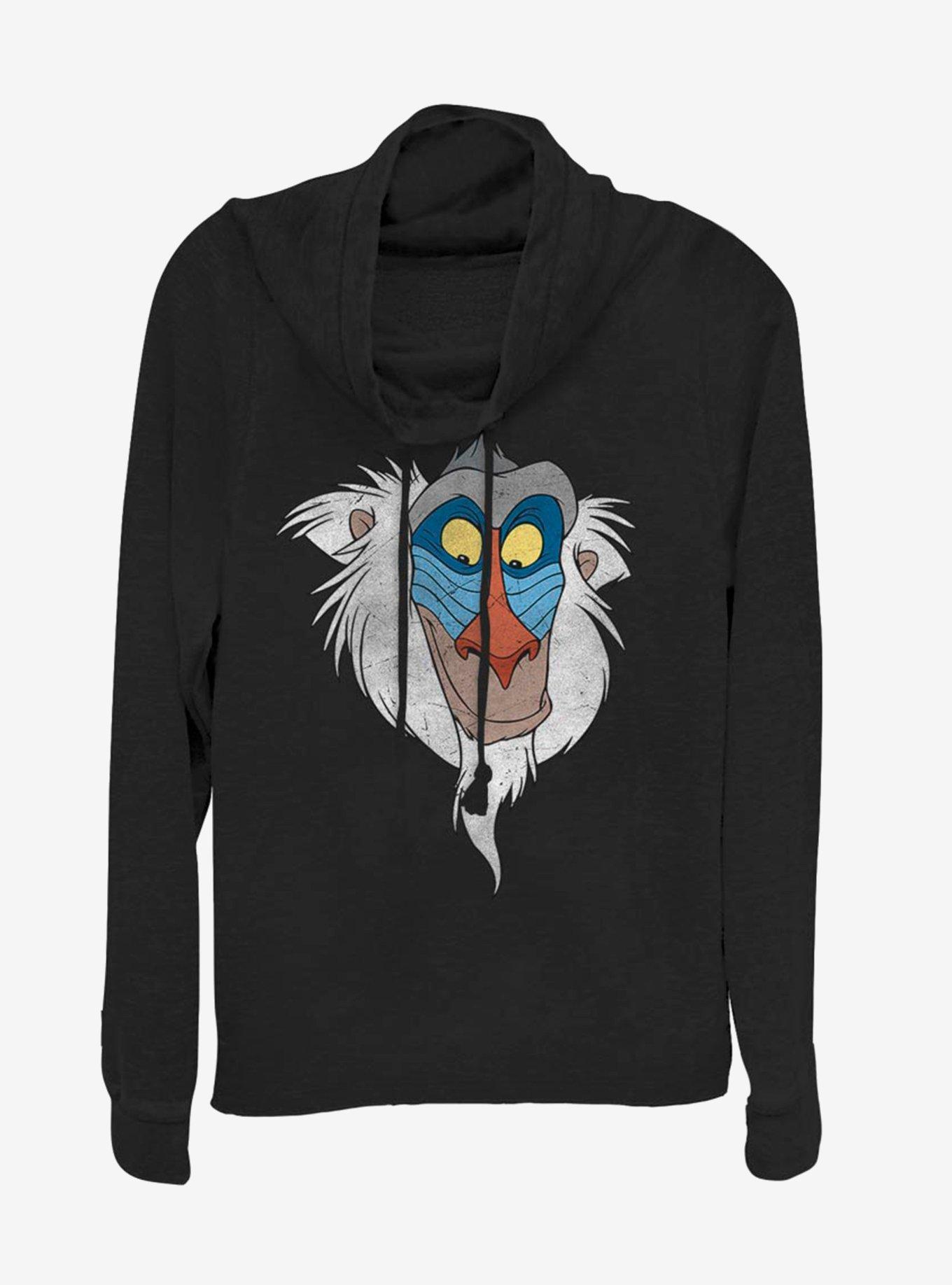 Disney The Lion King Rafiki Face Cowl Neck Long-Sleeve Girls Top, , hi-res