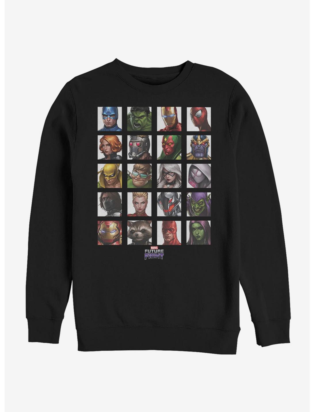 Marvel All Characters Sweatshirt, BLACK, hi-res
