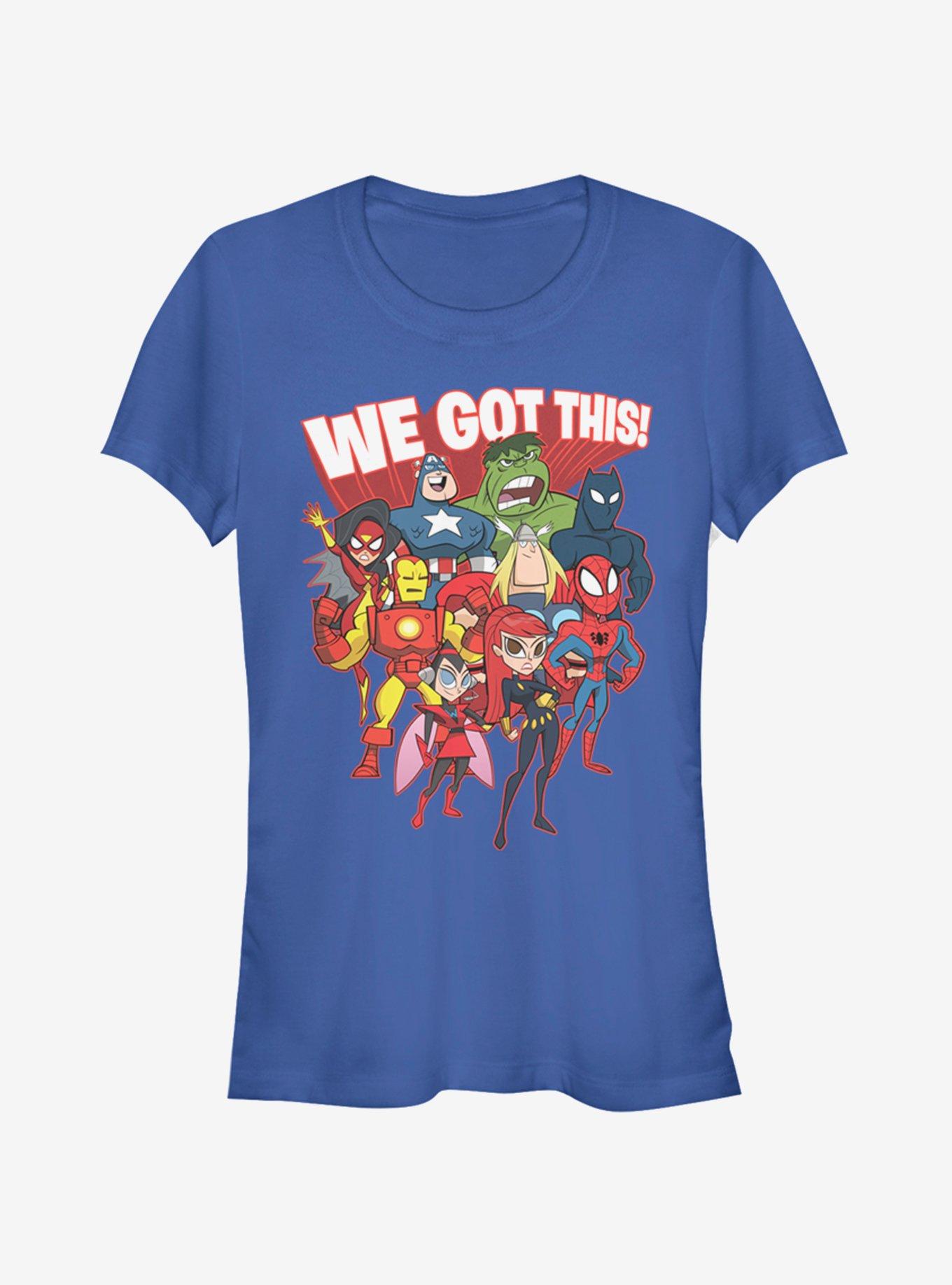 Marvel Spider-Man We Got This Girls T-Shirt, ROYAL, hi-res