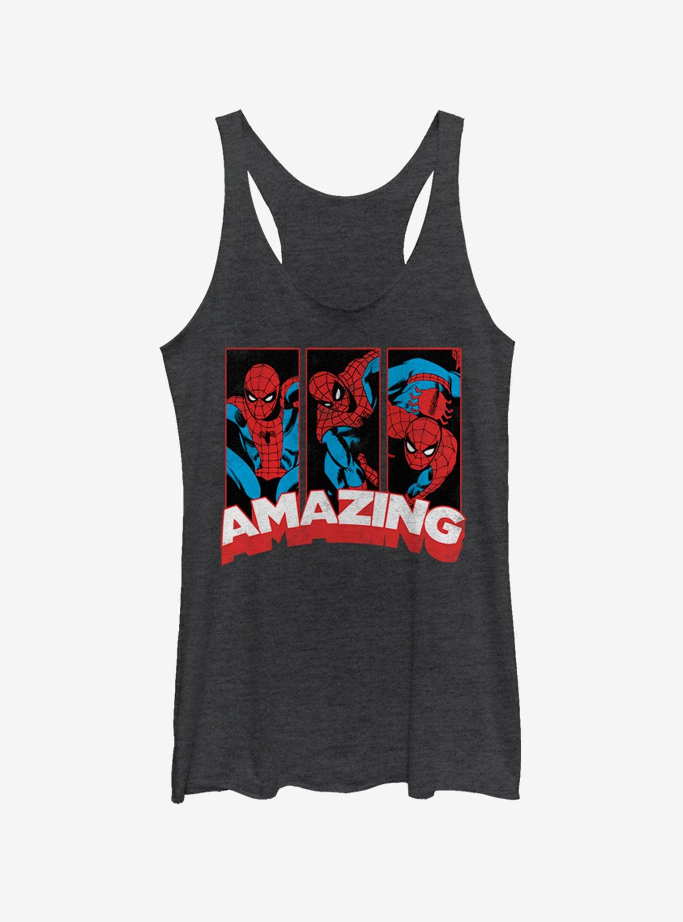 Marvel Spider-Man Super Amazing Girls Tank, BLK HTR, hi-res