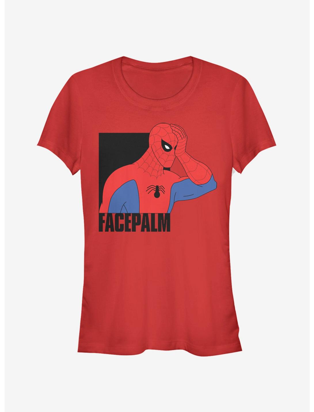 Marvel Spider-Man Facepalm Girls T-Shirt, RED, hi-res
