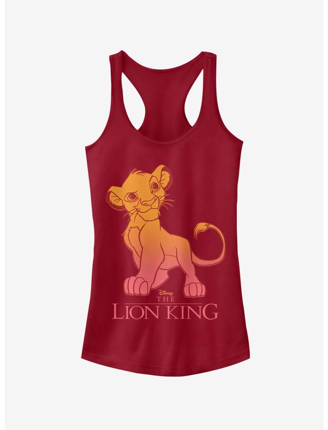 Disney The Lion King Simba Fade Girls Tank, SCARLET, hi-res