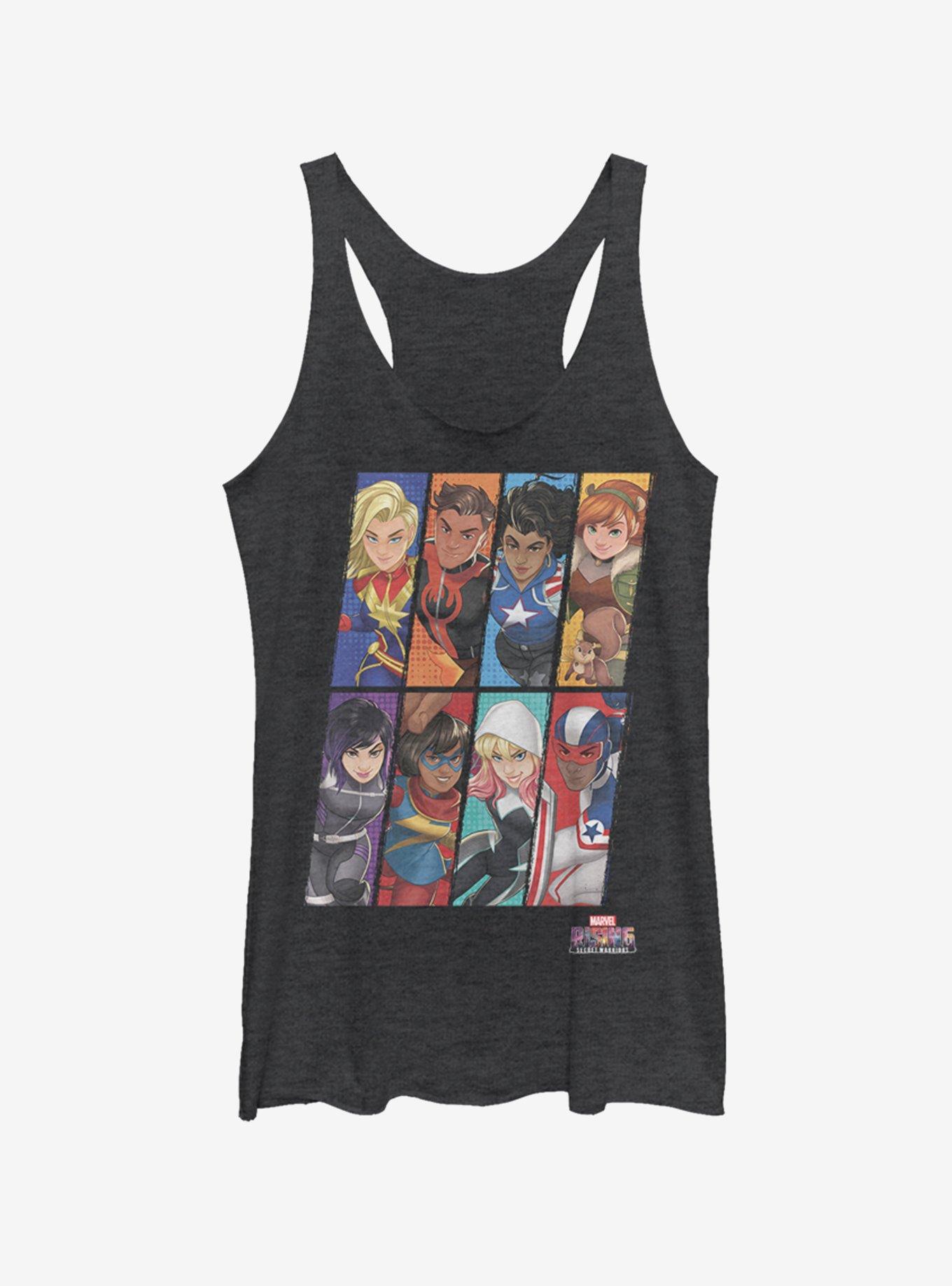 Marvel Box Shot Girls Tank, BLK HTR, hi-res