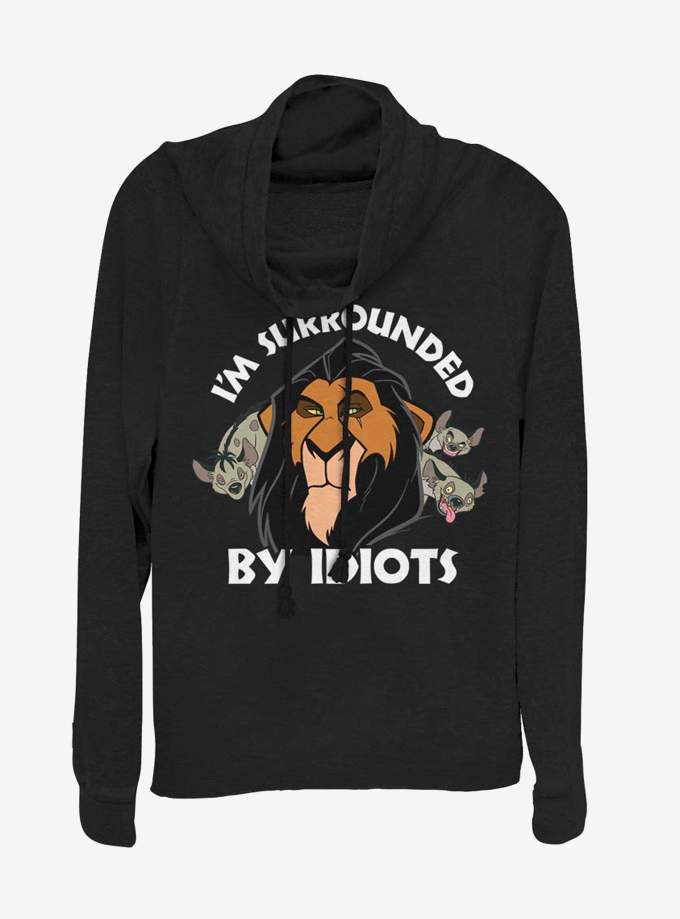 Disney The Lion King Surly Scar Cowl Neck Long-Sleeve Girls Top, , hi-res