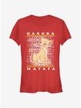 Disney The Lion King Hakuna Nala Girls T-Shirt, RED, hi-res