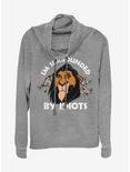 Disney The Lion King Surly Scar Cowl Neck Long-Sleeve Girls Top, GRAY HTR, hi-res