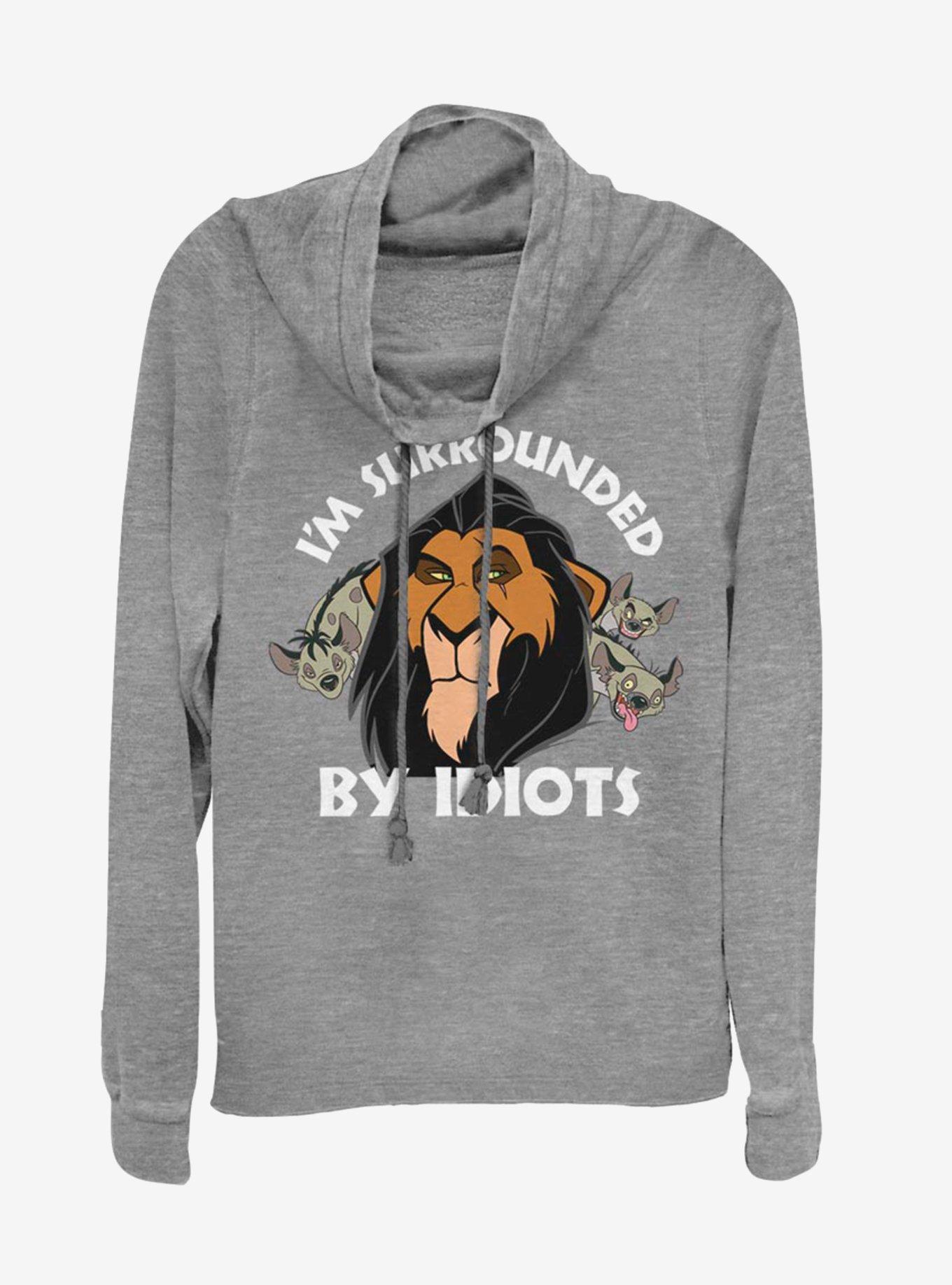 Disney The Lion King Surly Scar Cowl Neck Long-Sleeve Girls Top, , hi-res