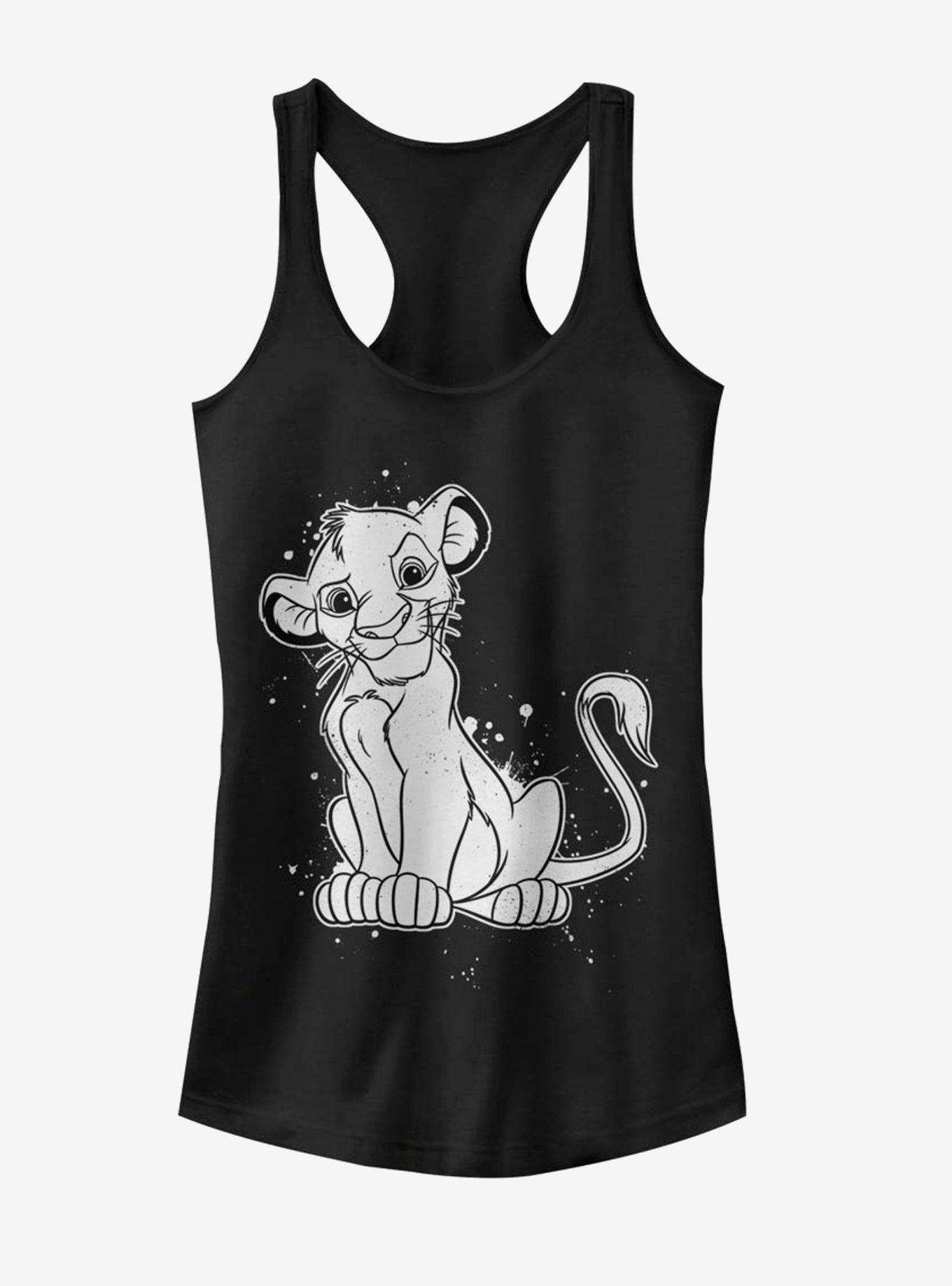 Disney The Lion King Simba Splatter Girls Tank, BLACK, hi-res