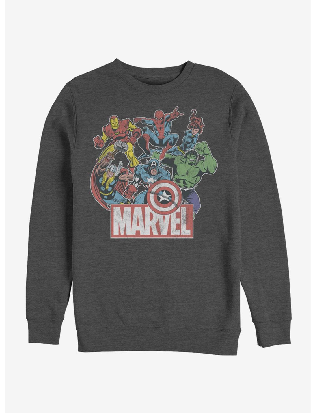 Marvel Heroes of Today Sweatshirt, CHAR HTR, hi-res