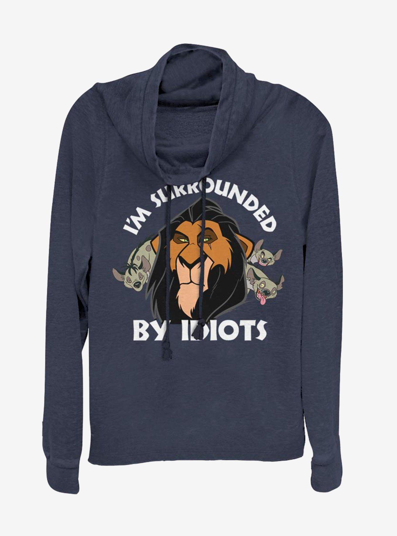 Disney The Lion King Surly Scar Cowl Neck Long-Sleeve Girls Top, , hi-res