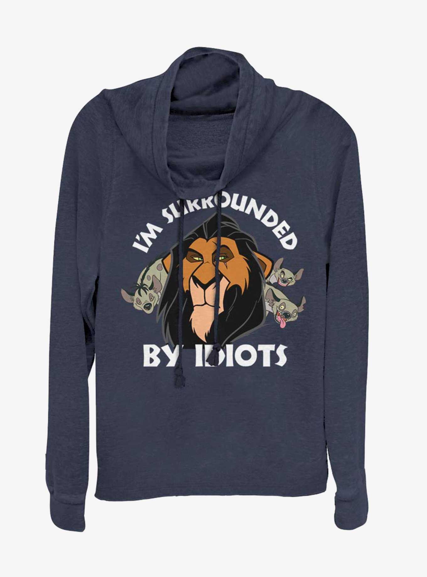 Disney The Lion King Surly Scar Cowl Neck Long-Sleeve Girls Top, , hi-res