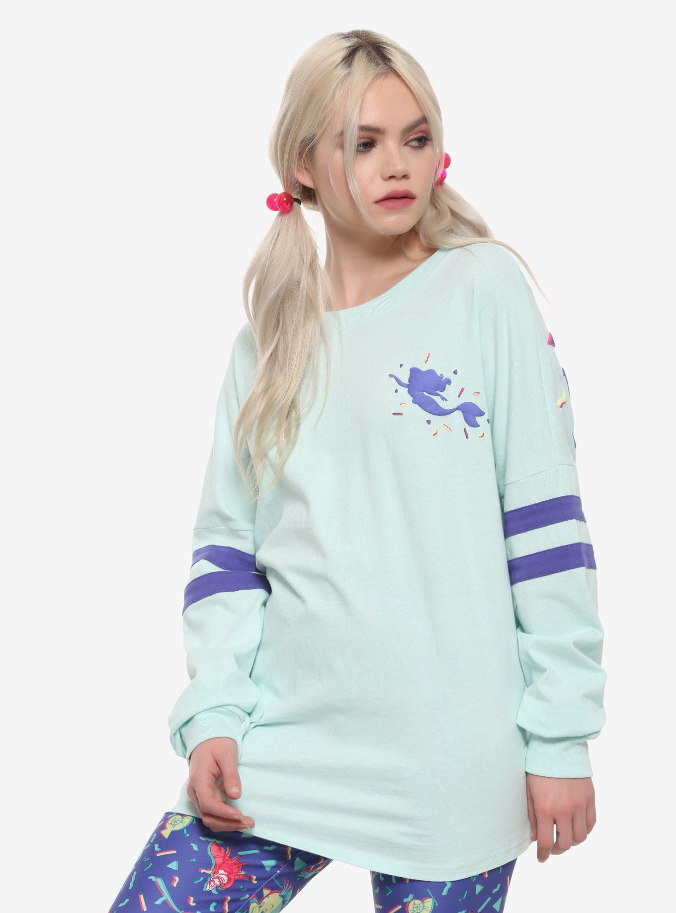 Her Universe Disney The Little Mermaid 80s Pastel Girls Athletic Jersey, MINT, hi-res