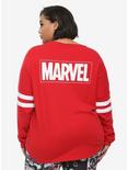 Her Universe Marvel Avengers Girls Athletic Jersey Plus Size, WHITE, hi-res