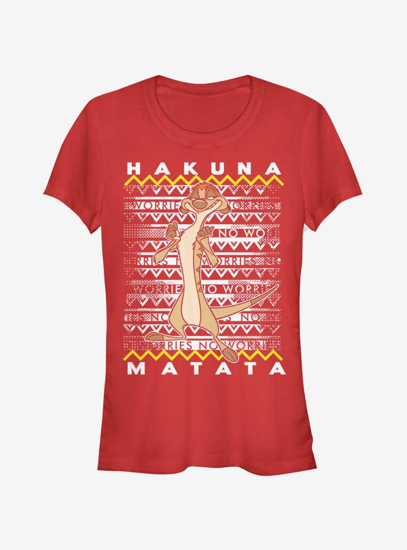 Disney The Lion King Hakuna Timon Girls T-Shirt, RED, hi-res