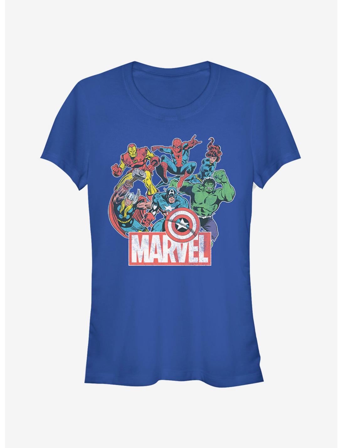 Marvel Spider-Man Heroes of Today Girls T-Shirt, ROYAL, hi-res