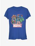 Marvel Spider-Man Heroes of Today Girls T-Shirt, ROYAL, hi-res