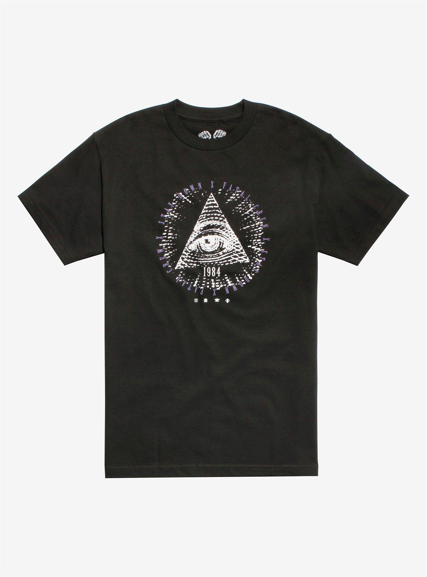 Stay Down X Fatal Crew All-Seeing Eye T-Shirt, BLACK, hi-res