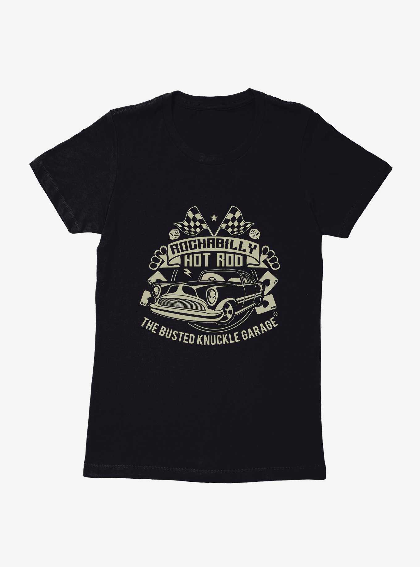 Busted Knuckle Garage Rockabilly Hot Rod Womens T-Shirt, , hi-res