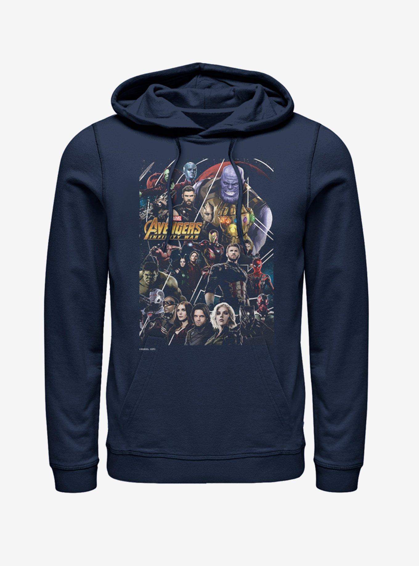 Marvel Avengers Infinity War Avengers Poster Hoodie, NAVY, hi-res