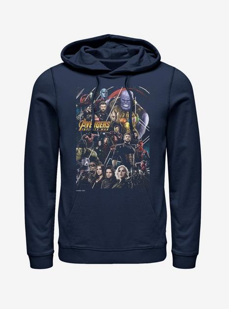 Marvel Avengers Infinity War Avengers Poster Hoodie BLUE Hot Topic